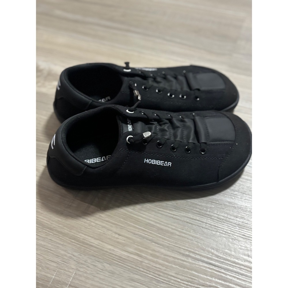 Hobibear Men Barefoot Shoes‎ Black Canvas Minimalist Sneakers GST0071S Size 40